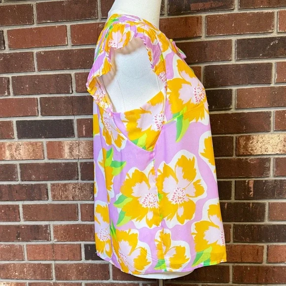 Michelle’s McDowell “Sea Flower Lilac” Valery Top Size Small - Picture 6 of 11